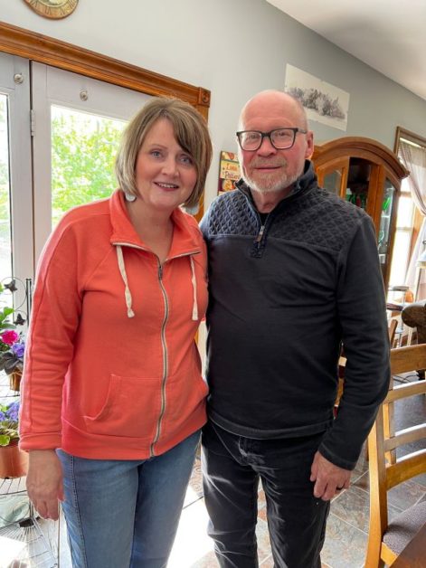 With my big bro, Tim. .He's the oldest of six; I am fourth.